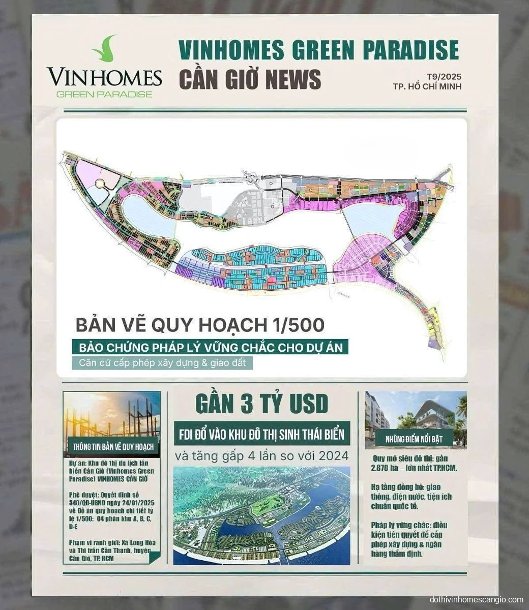 Pháp lý dự án Vinhomes Green Paradise Cần Giờ có gì?